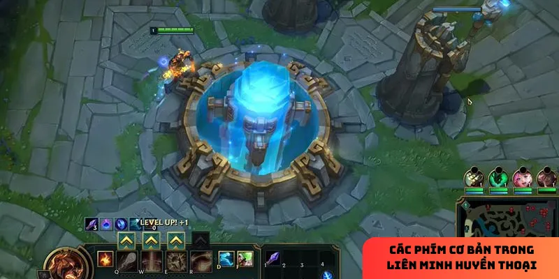 Các phím tắt kỹ năng và vật phẩm.