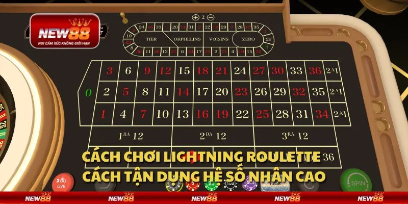 Cách chơi Lightning Roulette - Cách tận dụng hệ số nhân cao