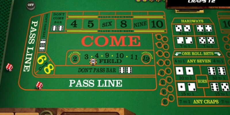 Tìm quy tắc chơi cơ bản của Craps
